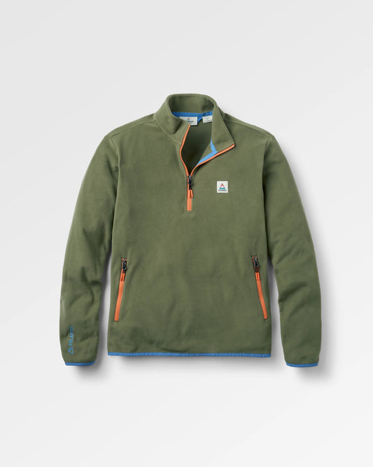 Switchback Recycled Micro Polartec® Fleece - Khaki - Flatlay