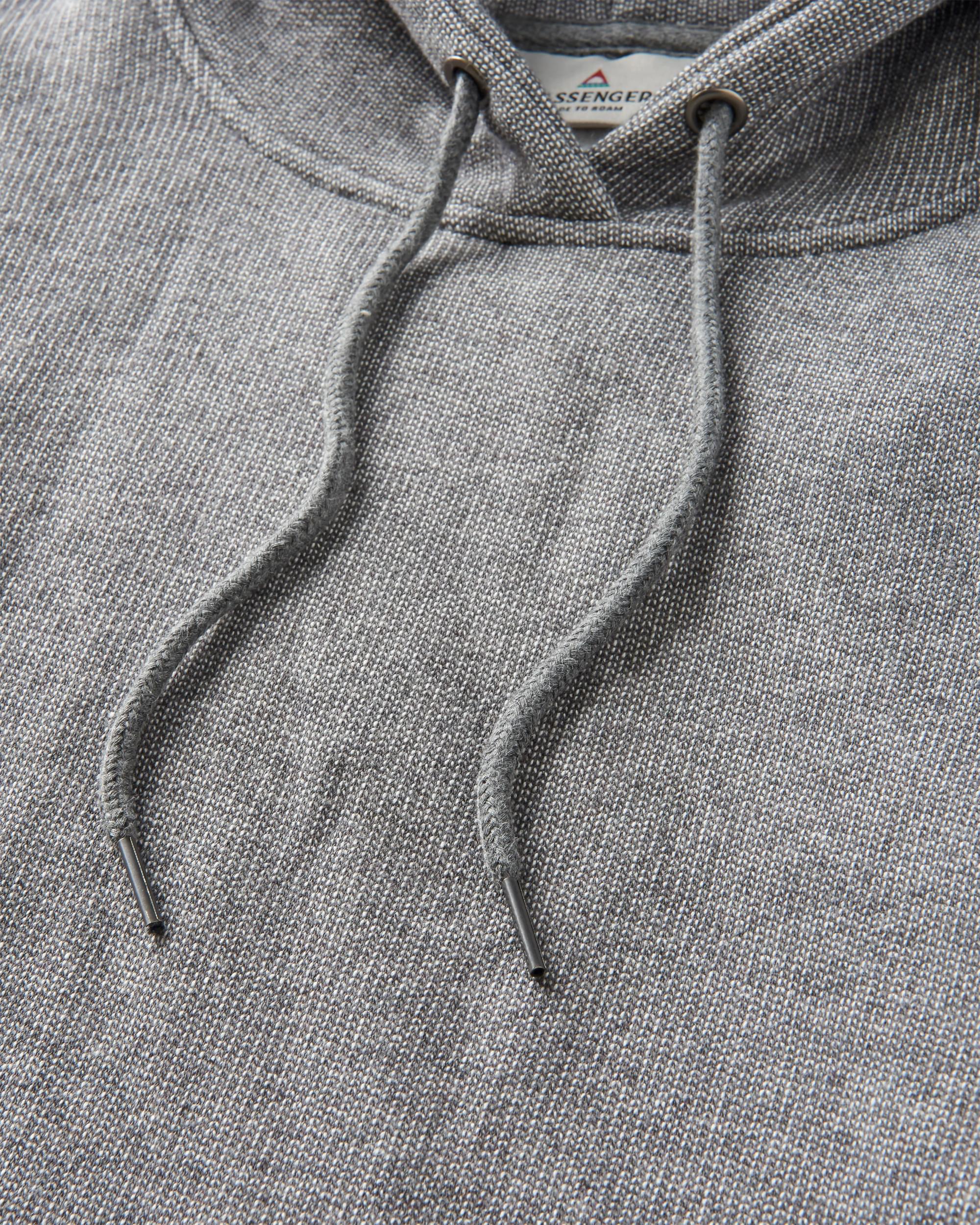Heritage Textured Relaxed Fit Hoodie - Charcoal - Flatlay