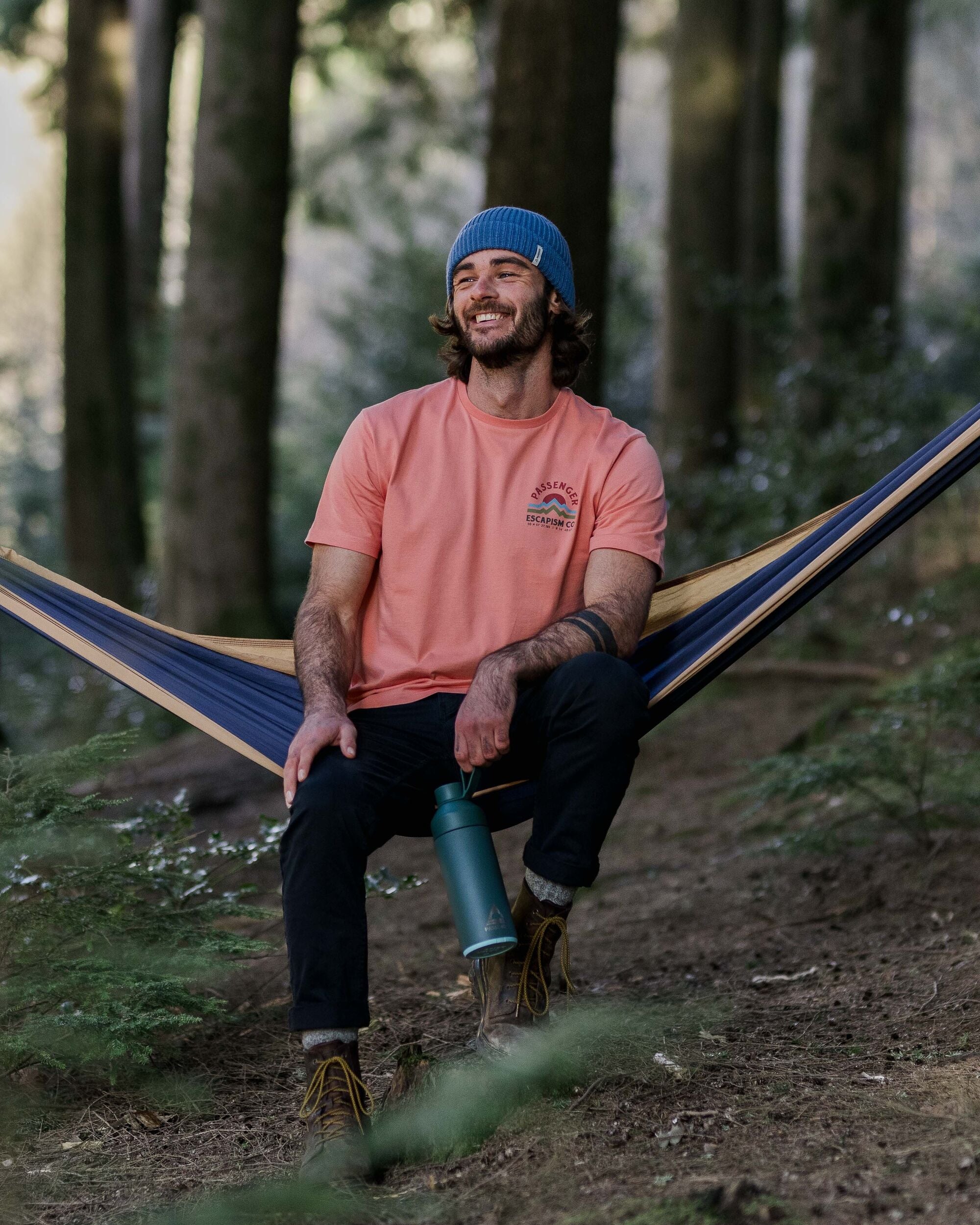 Dumont Organic Relaxed Fit T-Shirt - Tawny Peach - Lifestyle