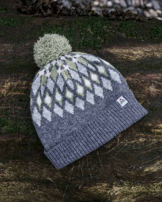 Snowdrop Recycled Bobble Hat - Grey Marl