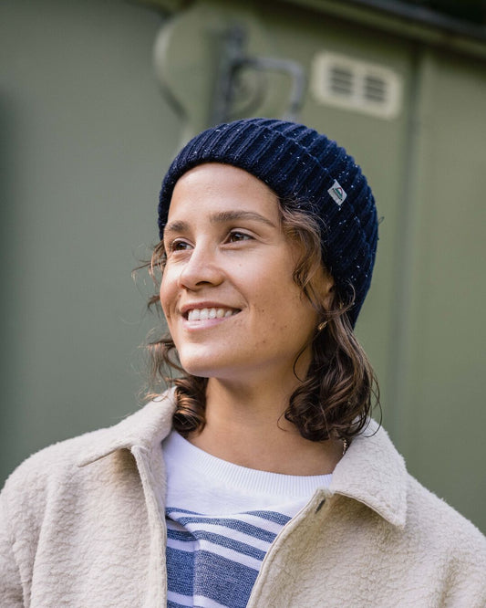 Womens_Fisherman 2.0 Recycled Cotton Beanie - Deep Navy