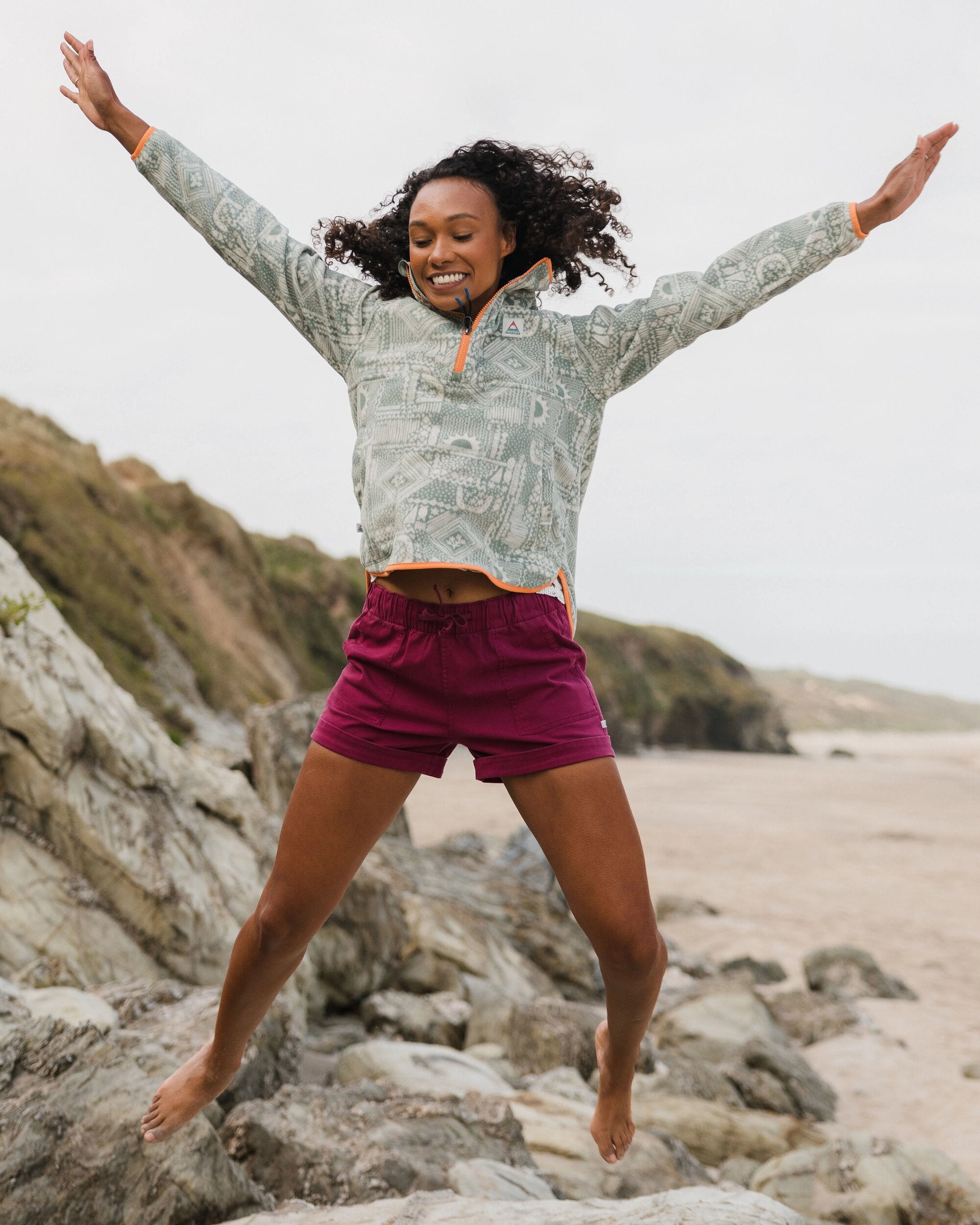 Sorrel Recycled Polar Fleece - Vintage Patchwork Pistachio - Lifestyle