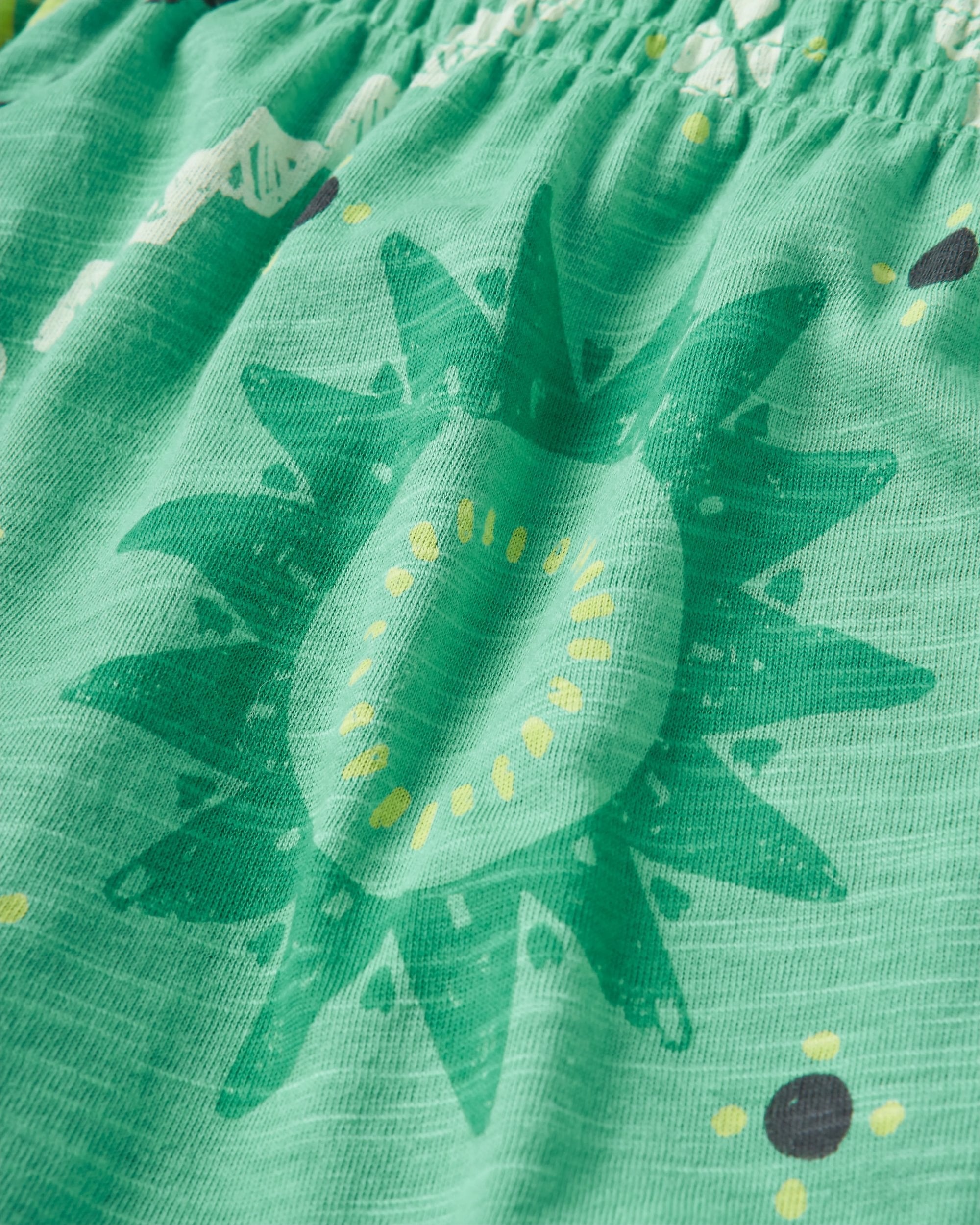 Fareway Recycled Cotton Maxi Skirt - Sunburst Green Spruce - Flatlay