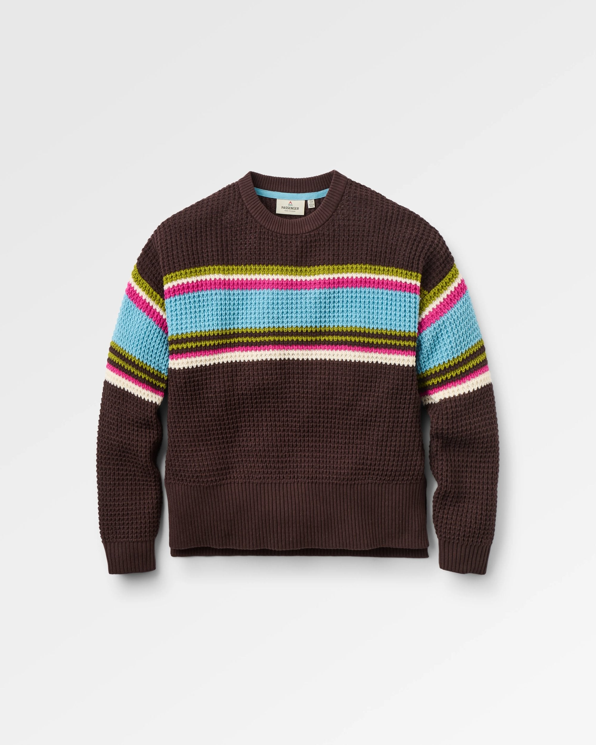 Reflection Stripey Jumper - Espresso - Flatlay