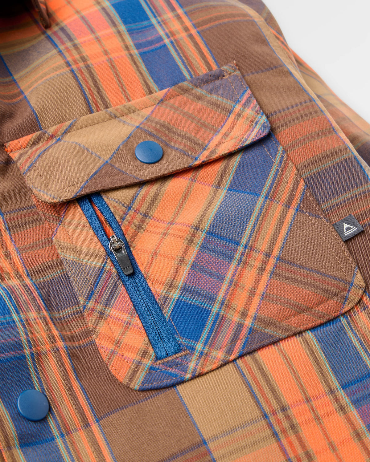 Fogline Overshirt - Caramel/Dark Rust Check - Flatlay