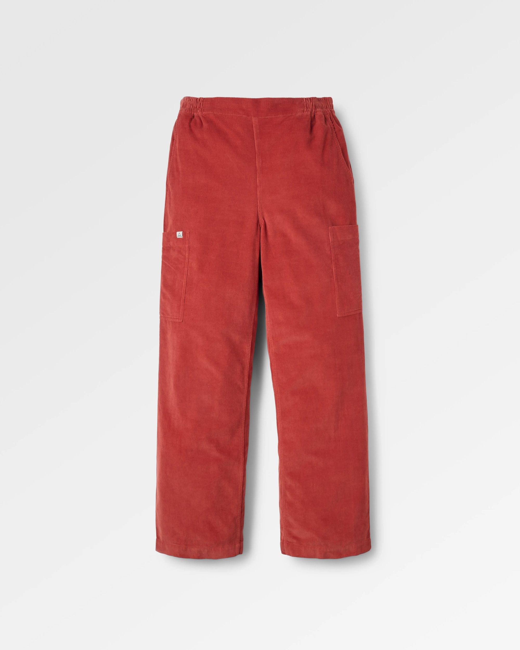 Someday Organic Cotton Corduroy Trouser - Red Ochre - Flatlay