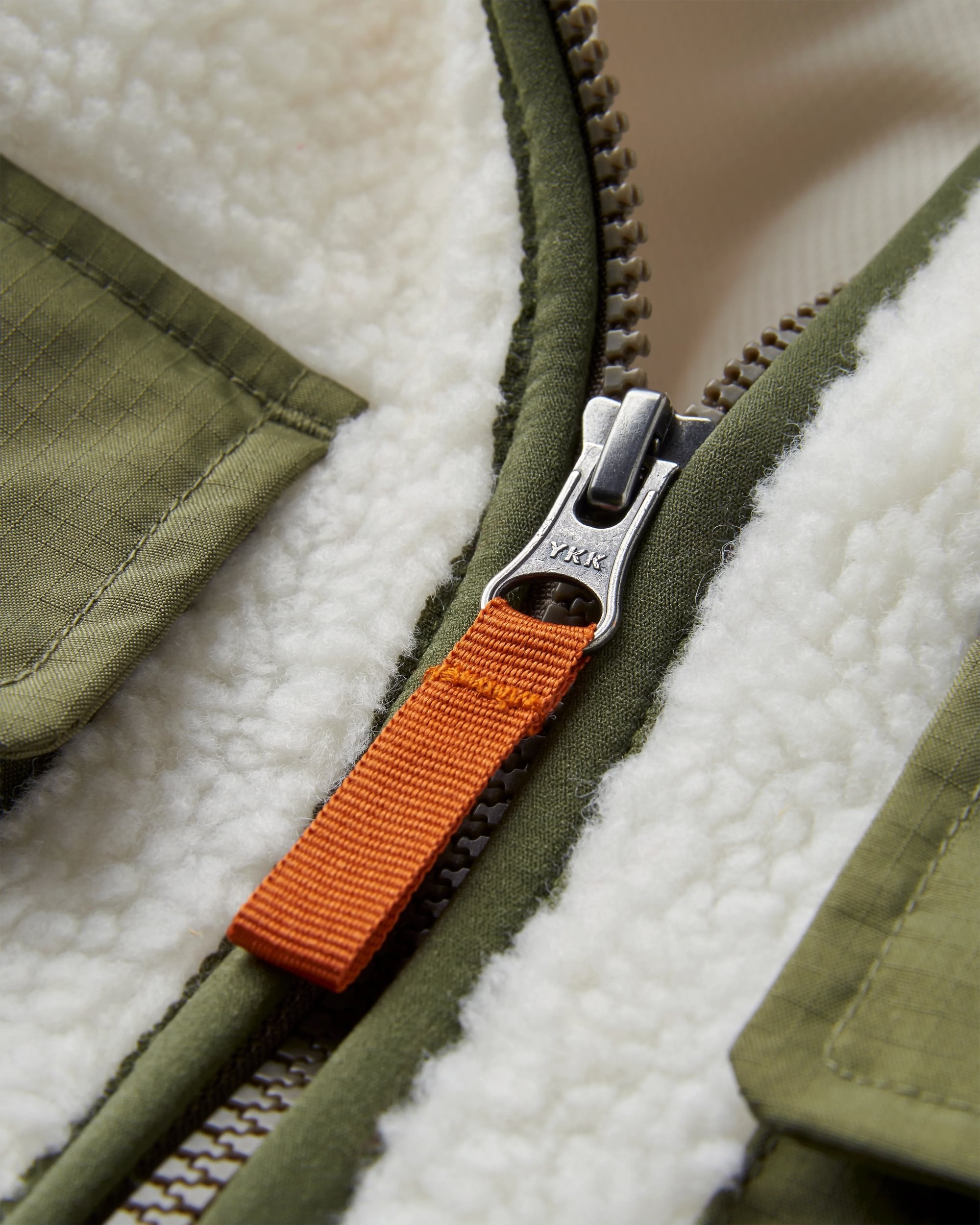 Valiant Deep-Pile Sherpa Fleece - Off White - Flatlay