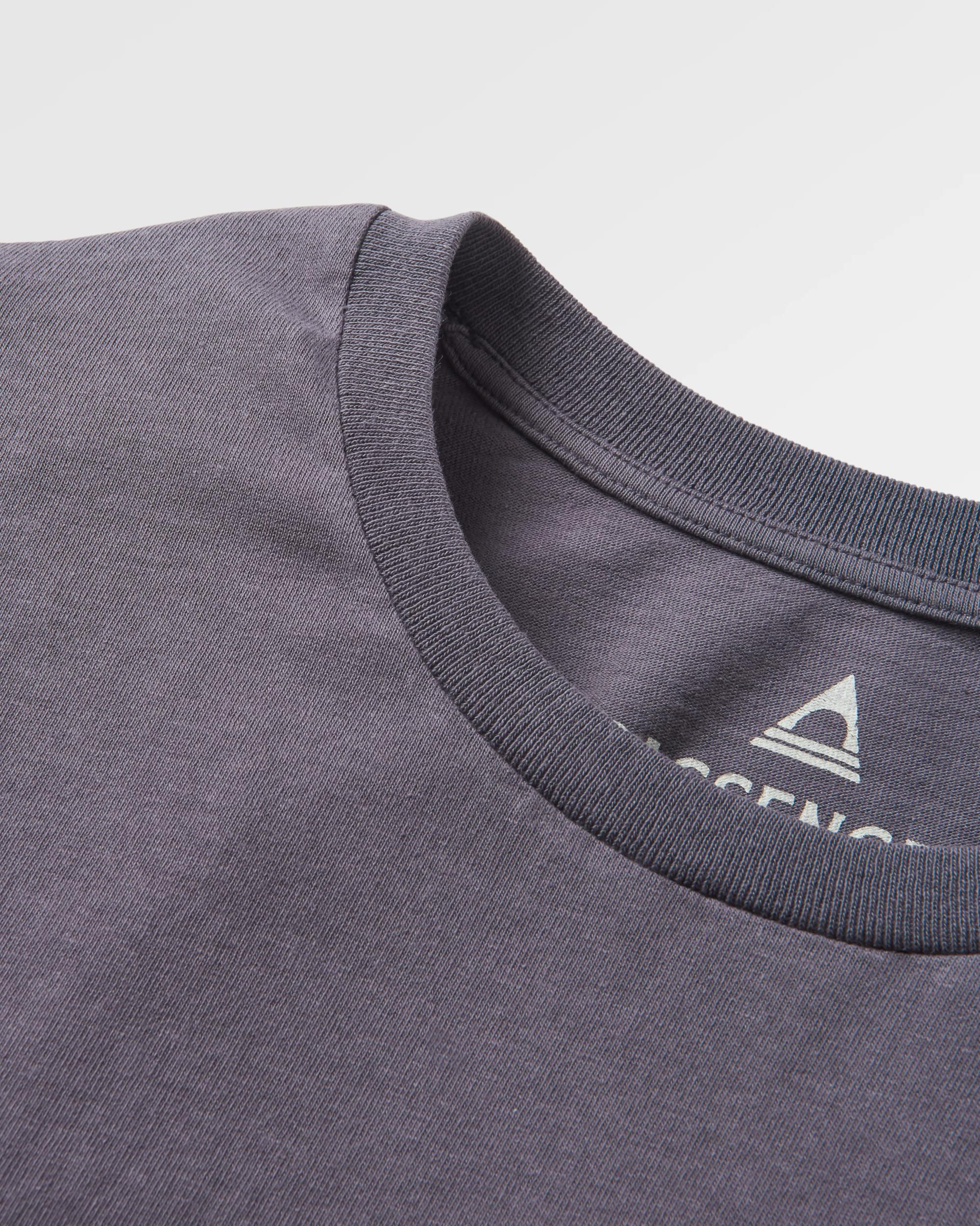 Escapism Recycled LS T-Shirt - Faded Black - Flatlay