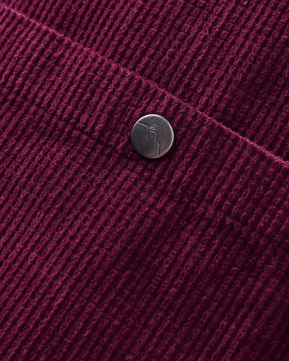 Harvest Organic Cotton Cord Overshirt - Fig - Flatlay