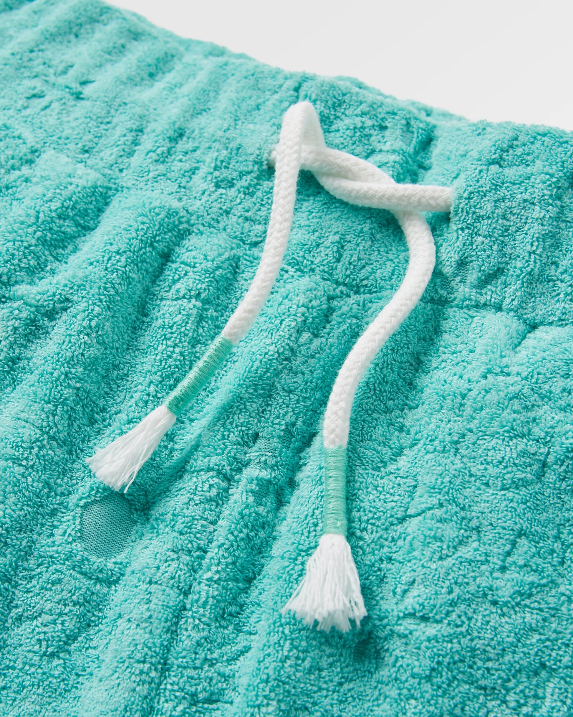 Vibes Textured Short - Aqua - Flatlay