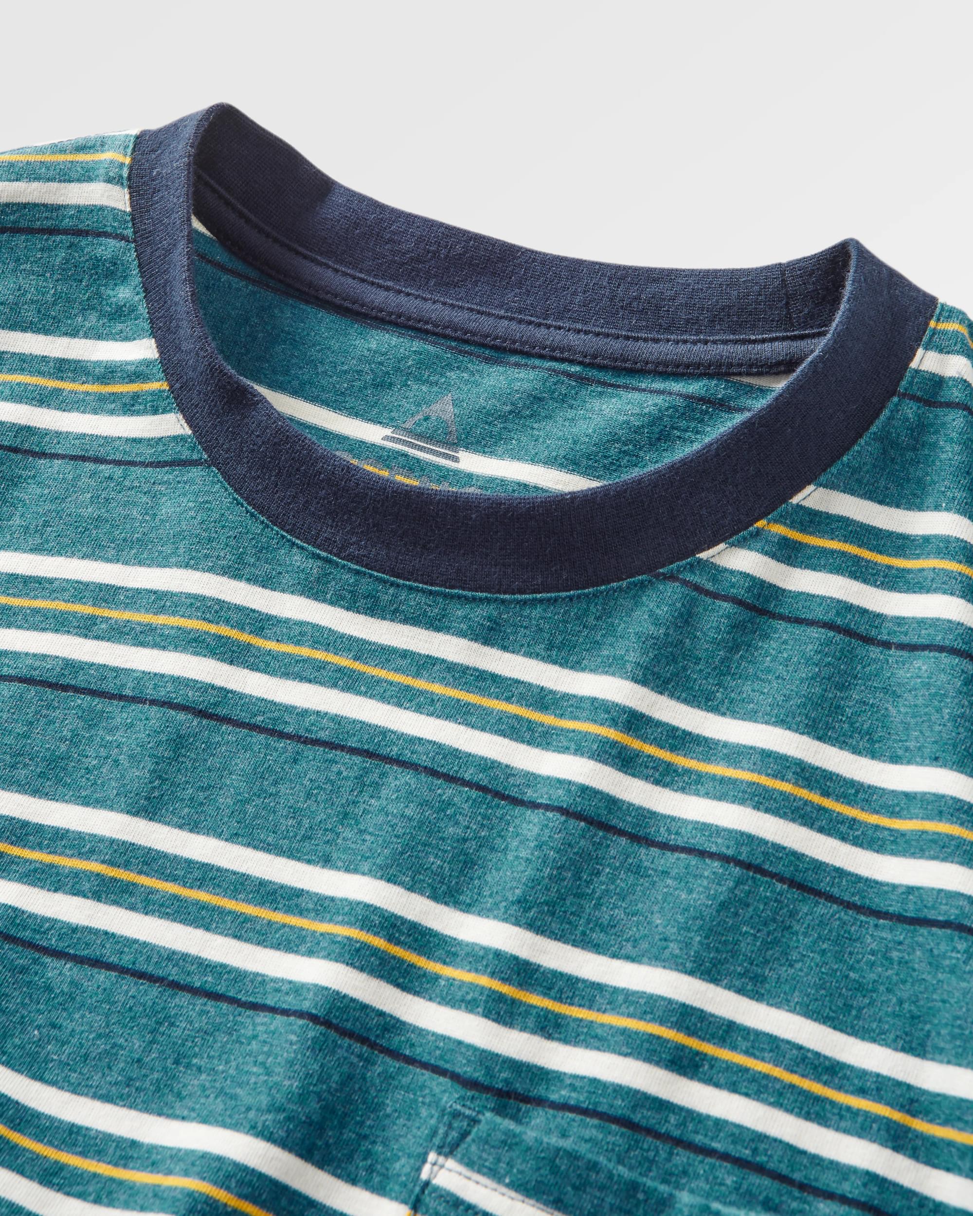 Retro Recycled Relaxed Fit T-Shirt - Blue Steel Marl - Flatlay