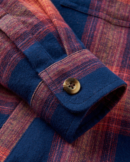 Stella Organic Cotton LS Shirt - Rich Navy/ Red Ochre Check