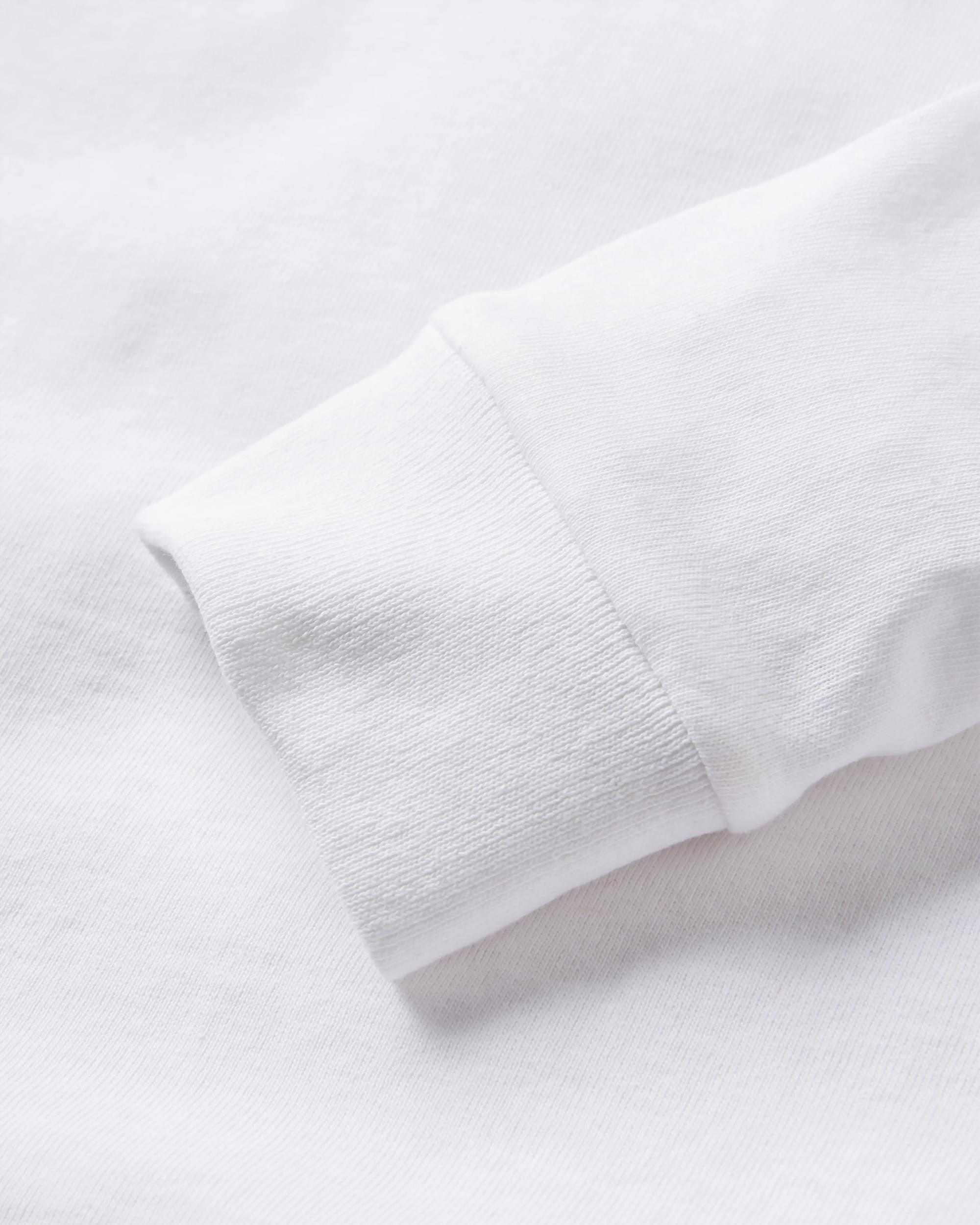 Penida Recycled Cotton LS T-Shirt - White - Flatlay