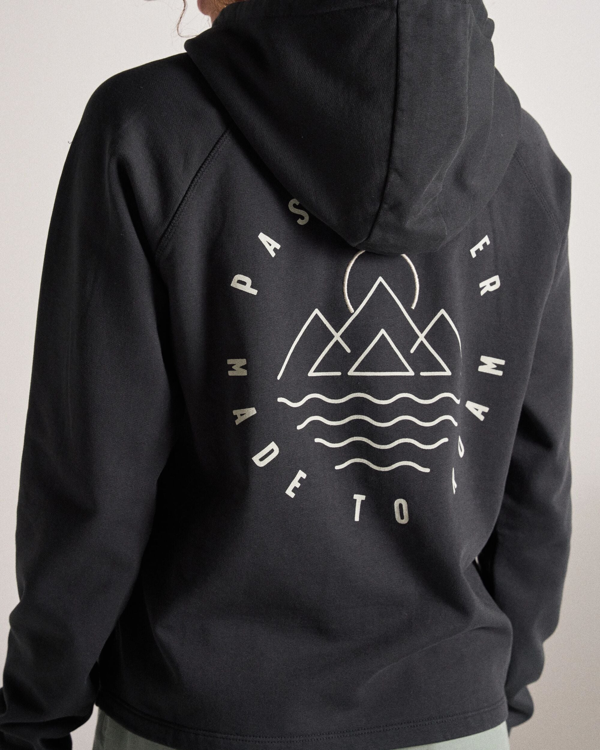 Remote Recycled Cotton Hoodie - Black - Studio Model