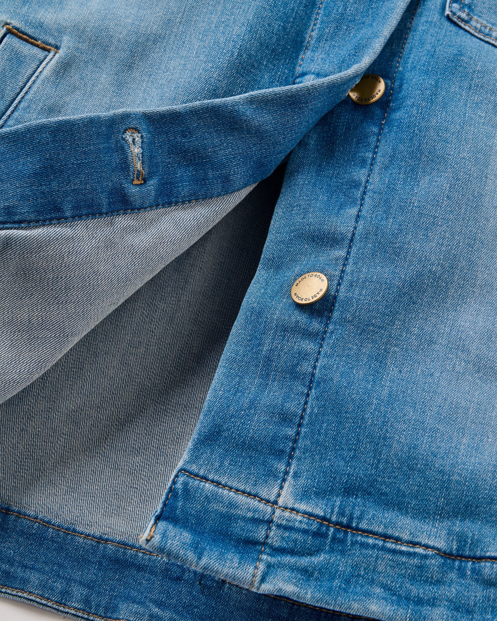 Stella Denim LS Shirt - Light Wash Denim - Flatlay