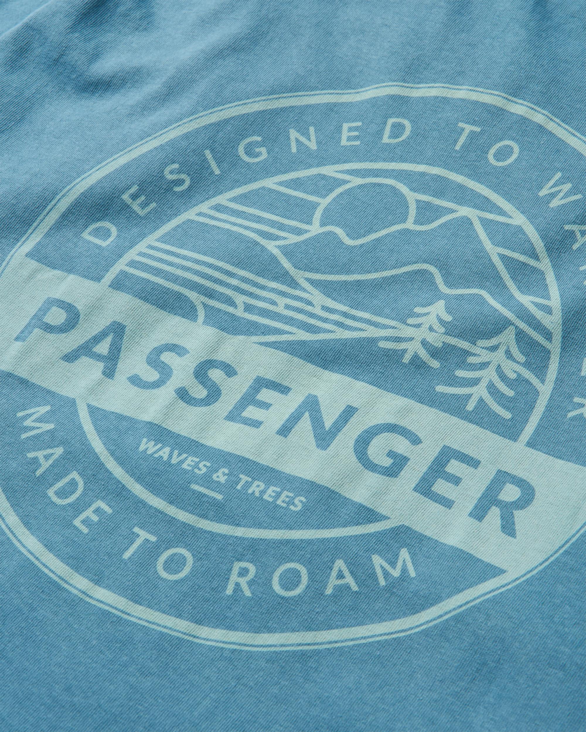 Odyssey Recycled Cotton T-Shirt - Provincial Blue - Flatlay