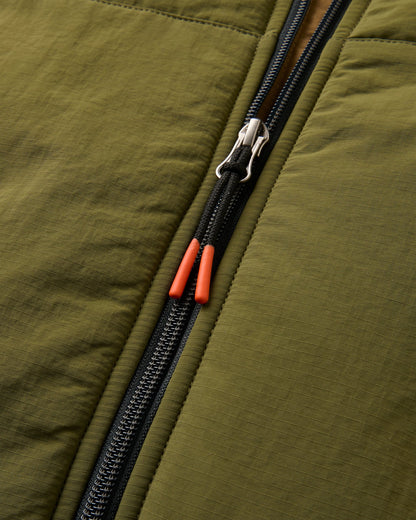 Oceanic Insulated Full Zip Jacket - Caramel/Khaki - Flatlay