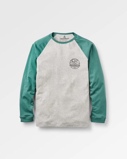 Laidback Relaxed Fit LS T-Shirt Raglan - Grey Marl - Flatlay