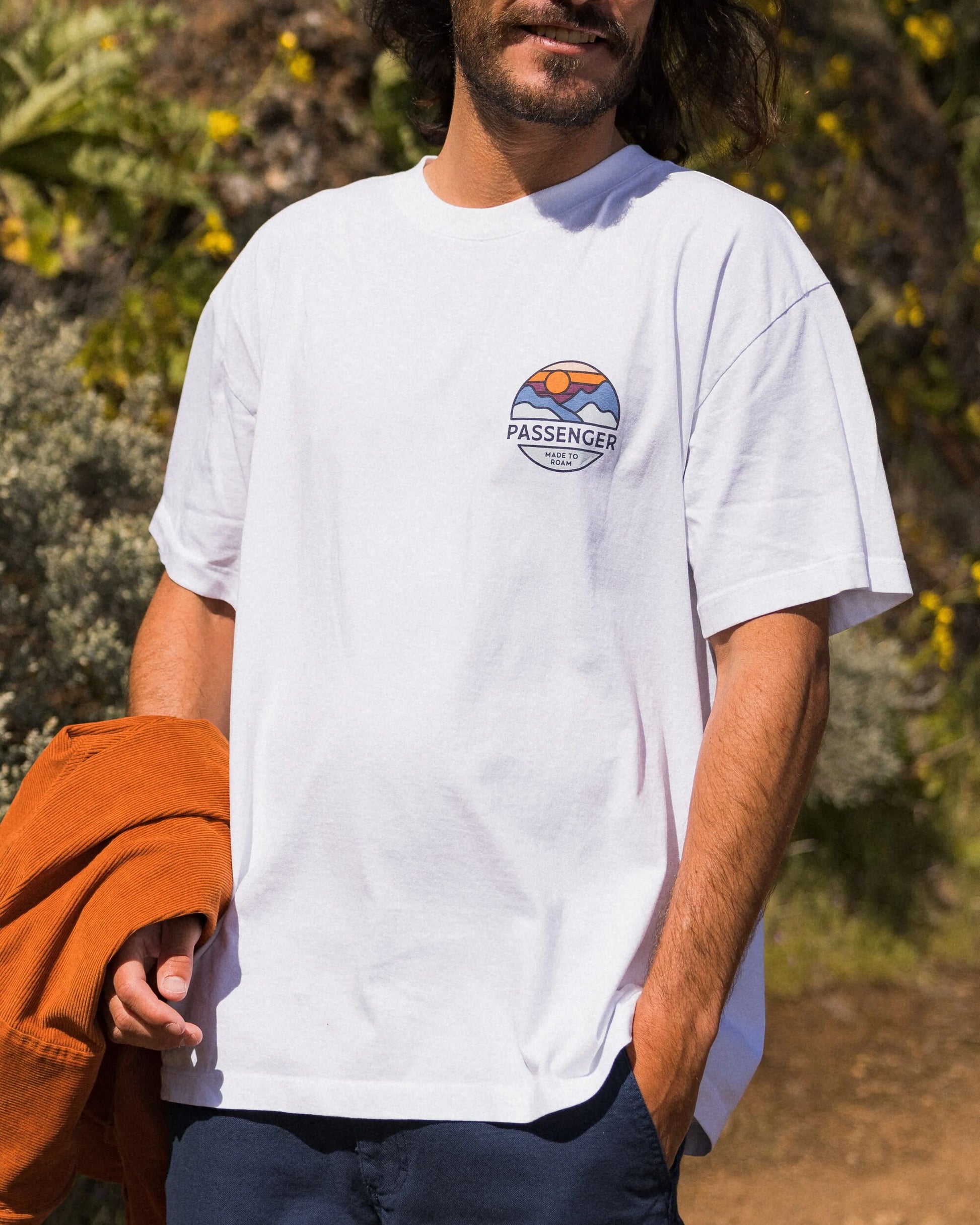 Laidback Recycled Cotton Relaxed Fit T-Shirt - White - Lifestyle