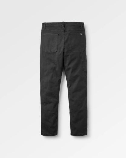 Vantage Cotton Canvas Trouser - Black - Flatlay