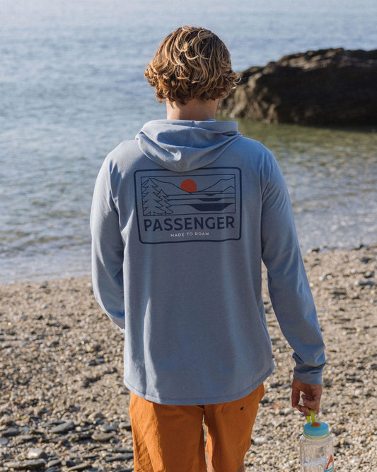 Roamscreen UPF50 Drirelease® Men's Hoodie - Faded Denim - Lifestyle