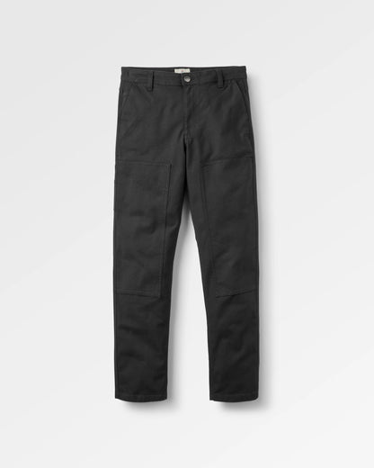 Vantage Cotton Canvas Trouser - Black - Flatlay