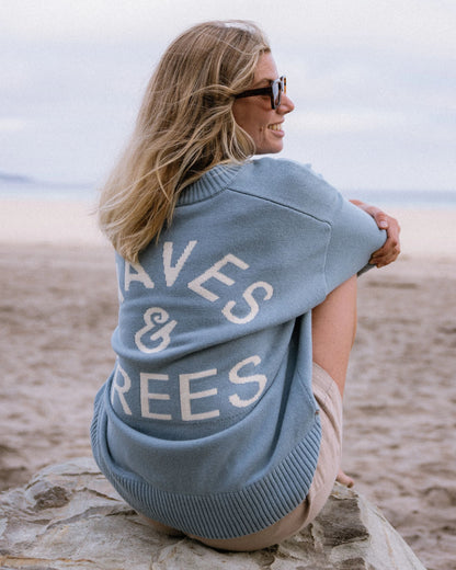 Penida Knitted Jumper - Faded Denim - Lifestyle