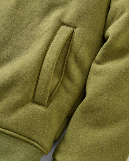 Tidal Full Zip Fleece Lined Hoodie - Khaki - Flatlay