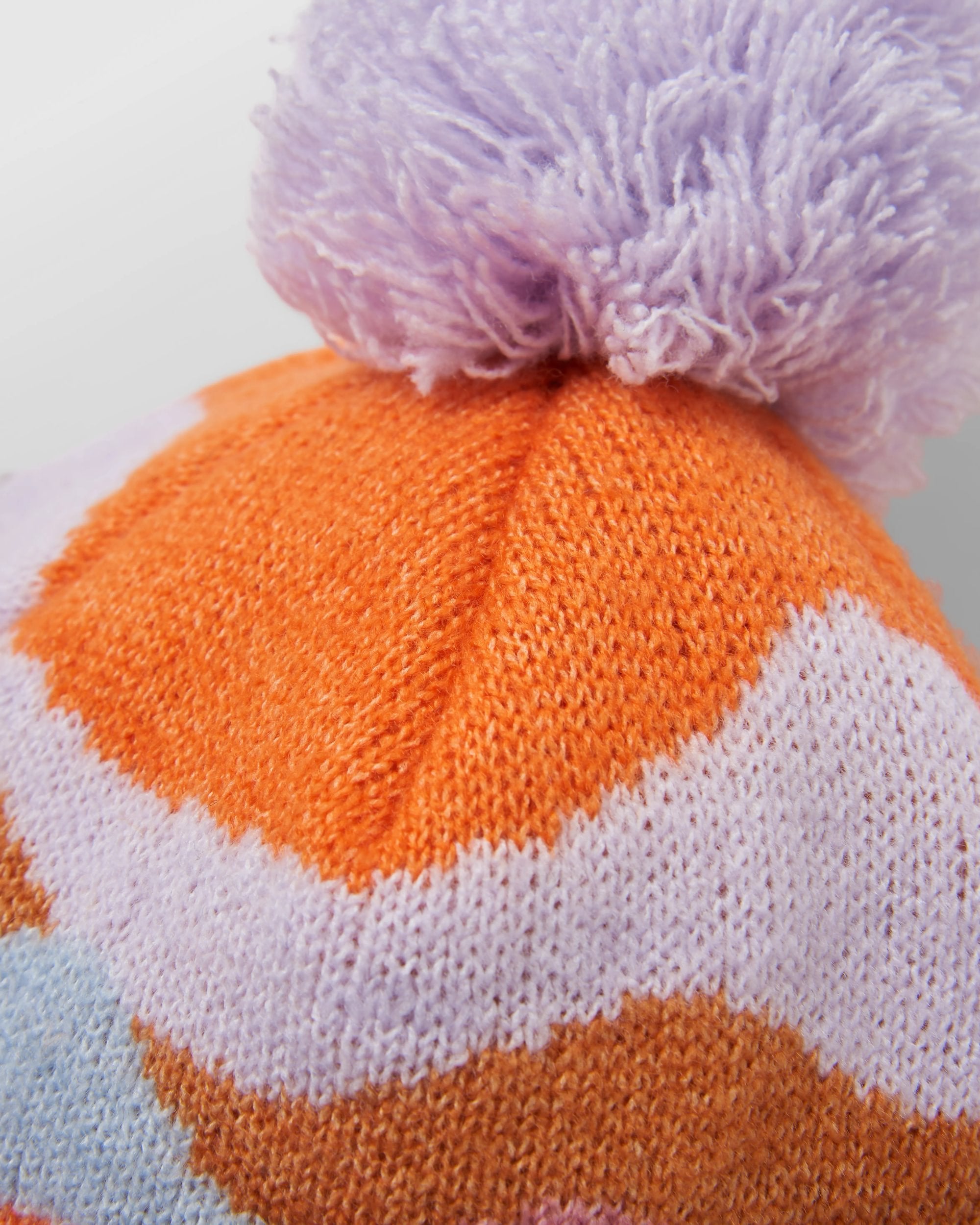 Scenic Bobble Beanie - Scenic Sunrise Orange - Flatlay