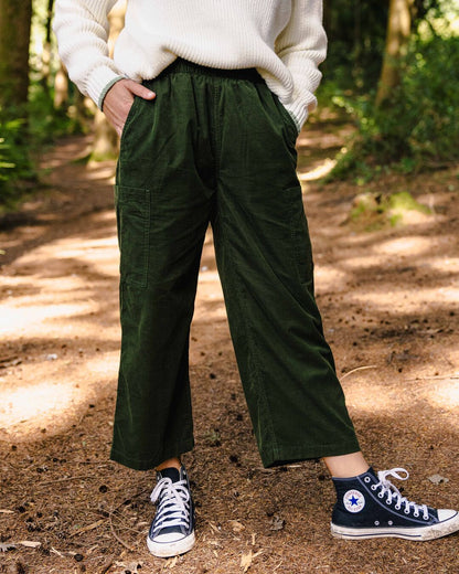 Someday Organic Cotton Corduroy Trouser - Fir Tree