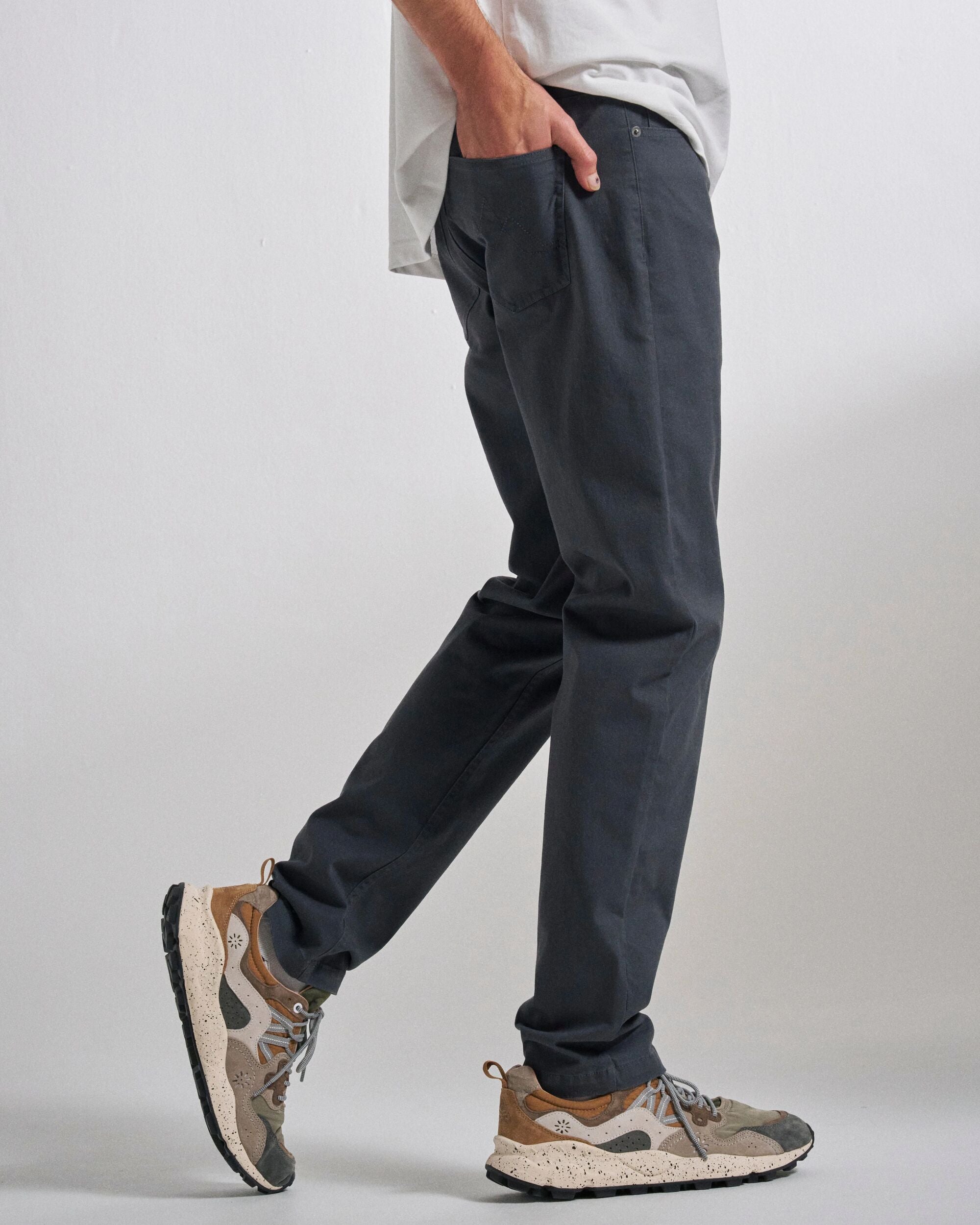 365 5 Pocket Trouser - Charcoal - Studio Model