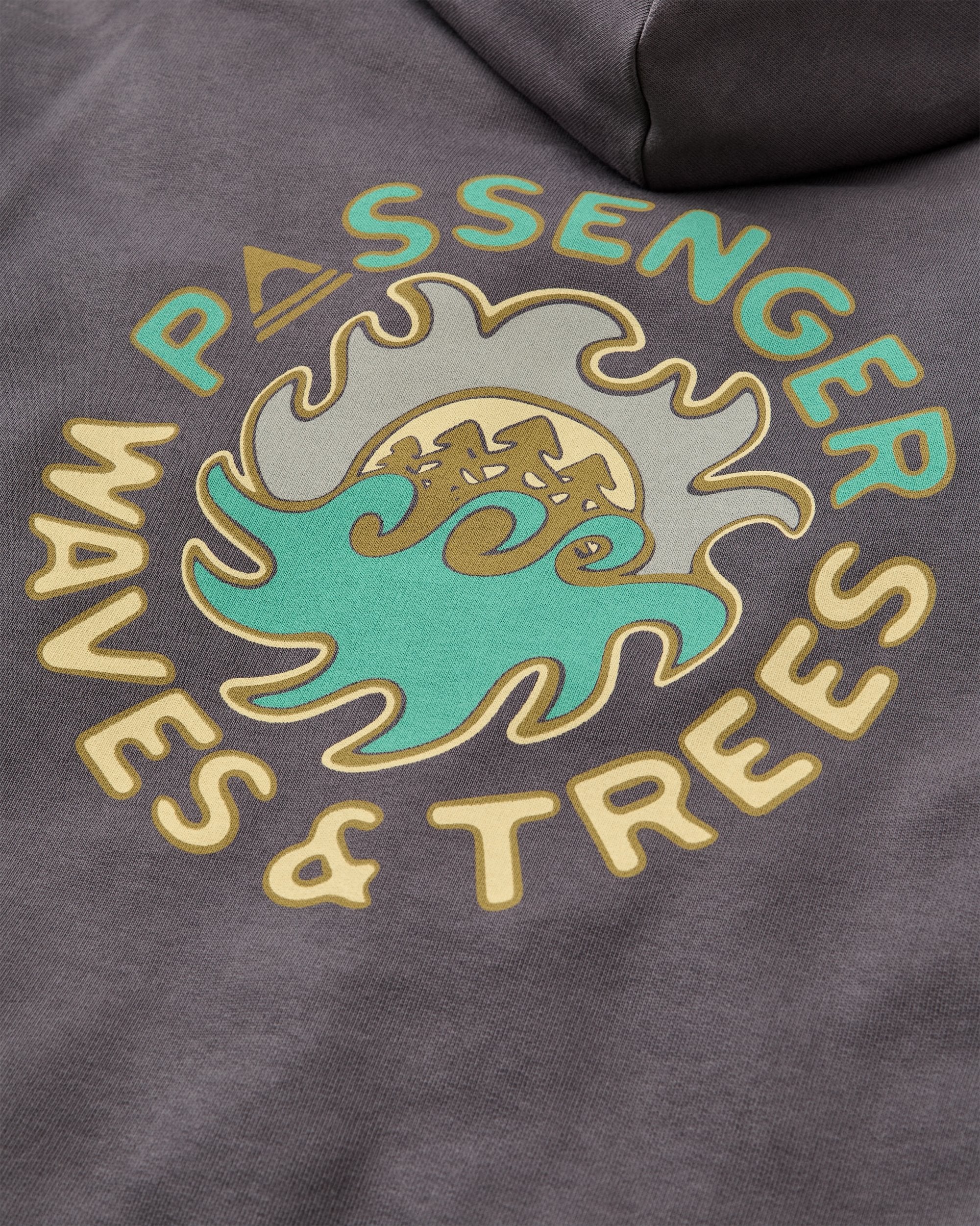 Dune Relaxed Fit Hoodie - Charcoal - Flatlay