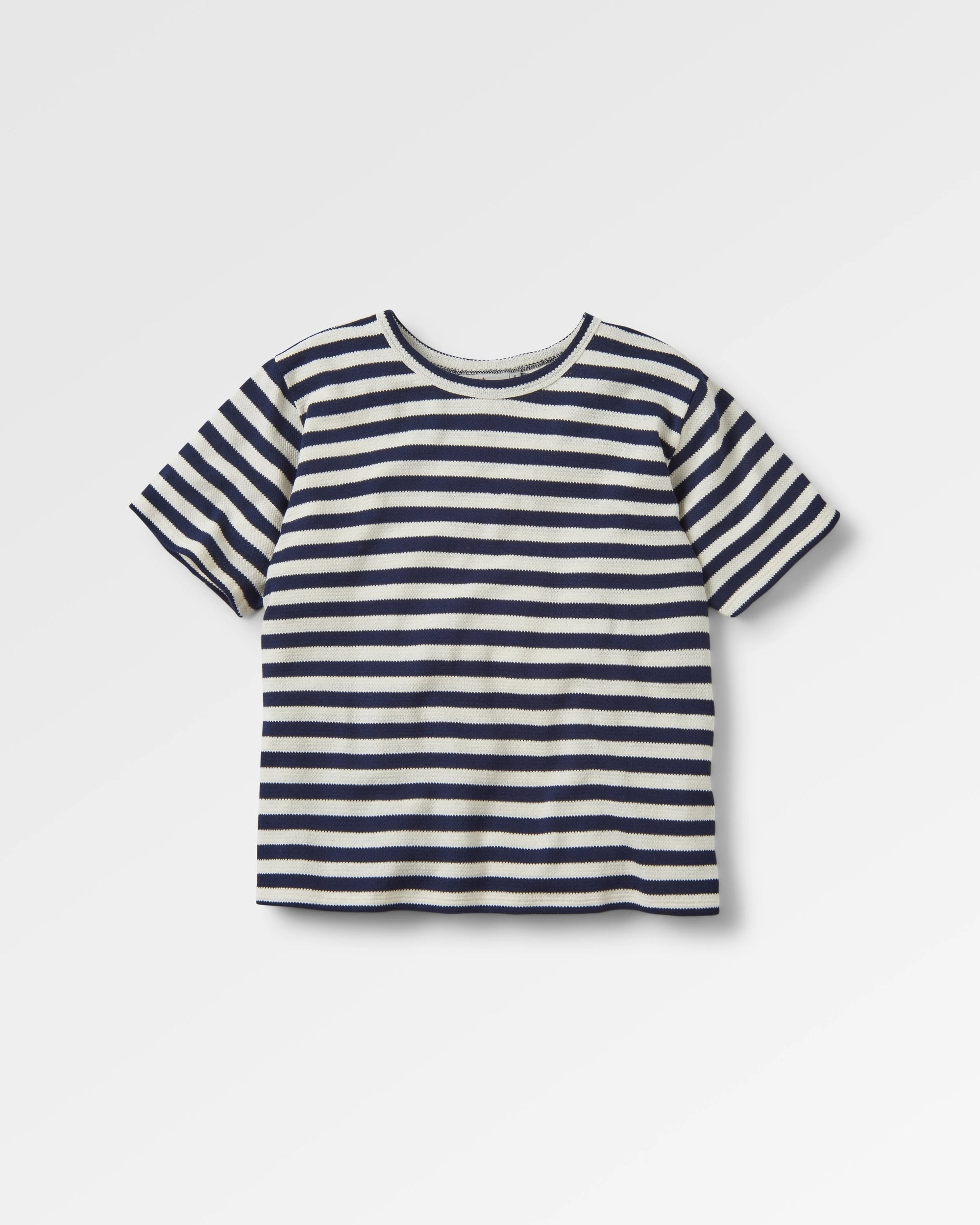 Panorama Recycled Cotton T-Shirt - Deep Navy - Flatlay