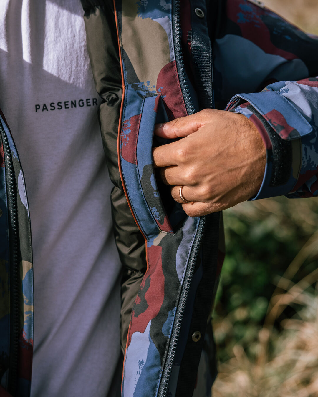 Baltic Recycled Insulated Jacket - Sycamore Pattern - Lifestyle