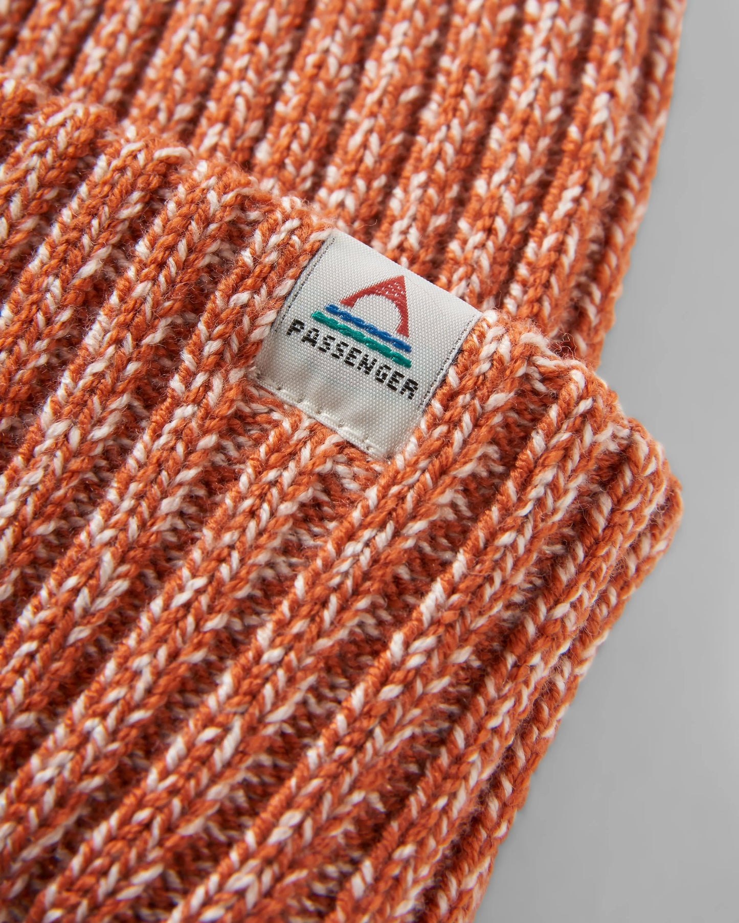 Fisherman Marl Beanie - Burnt Orange