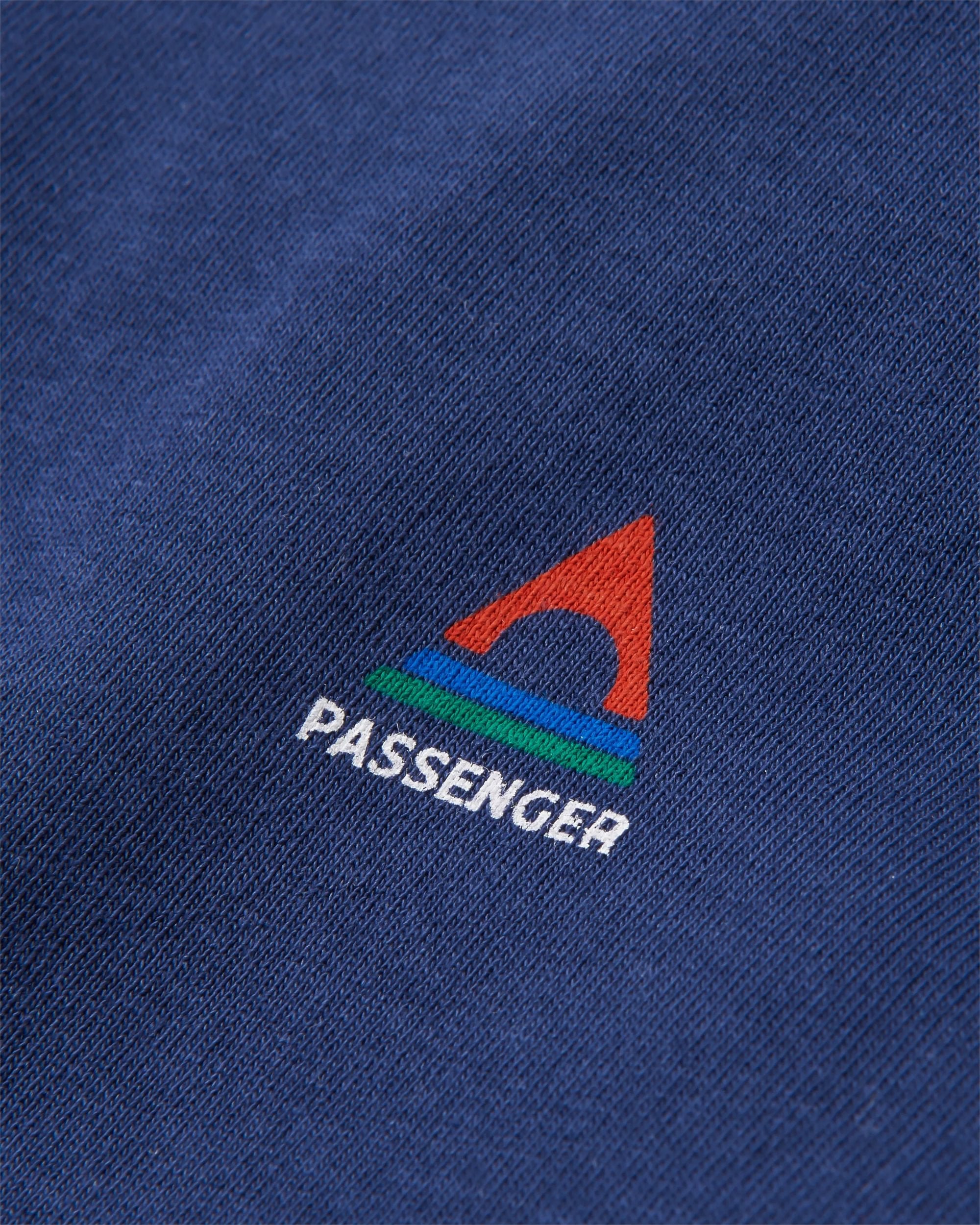 Classic Logo Recycled Cotton LS T-Shirt - Rich Navy - Flatlay