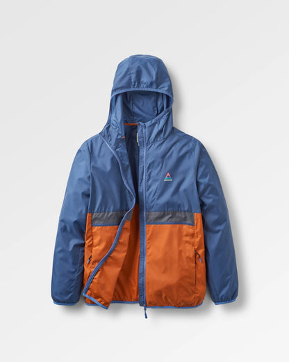 Viento Recycled Windshell Jacket - Dark Denim/Sunset Orange