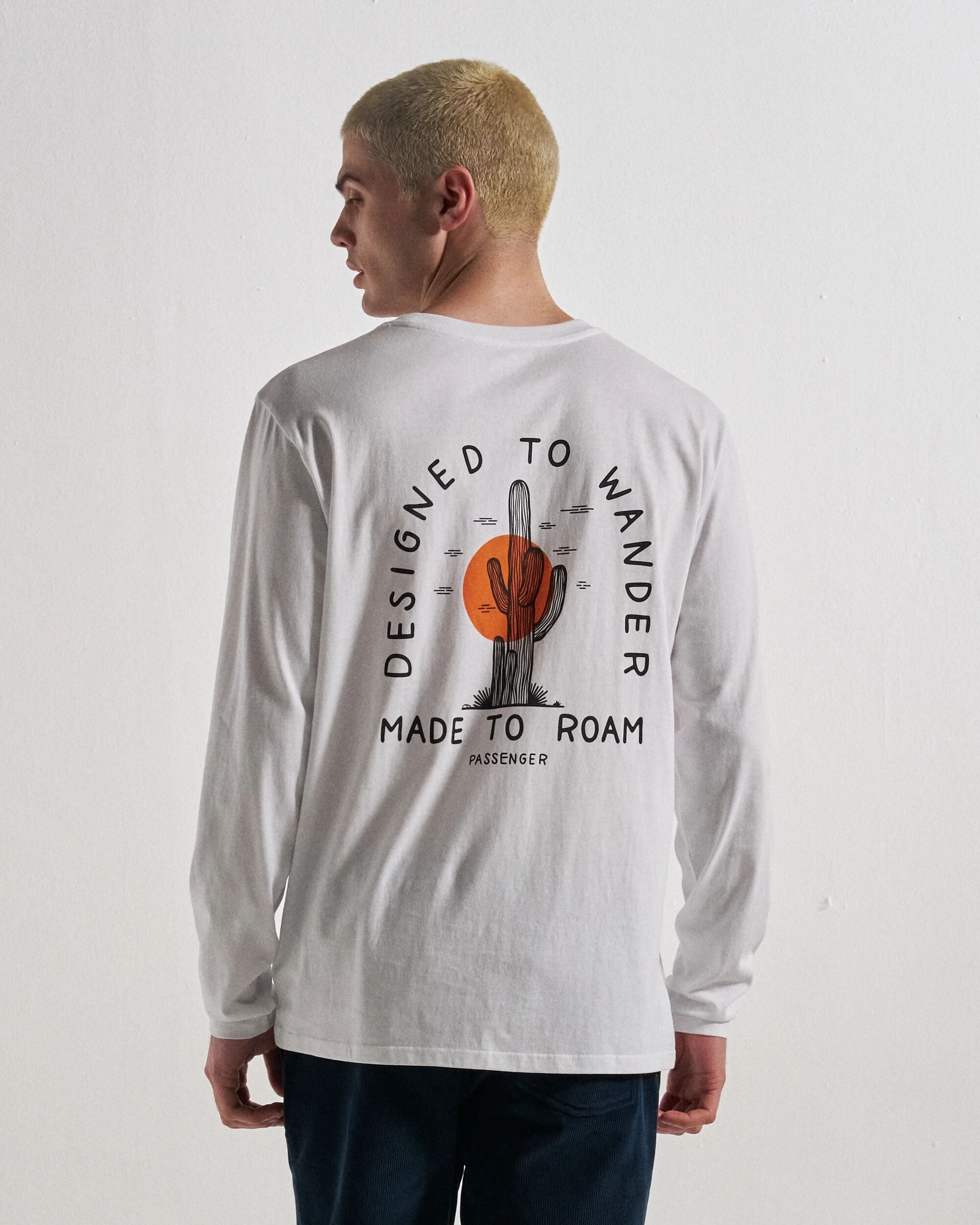 Explore LS T-Shirt - White - Studio Model