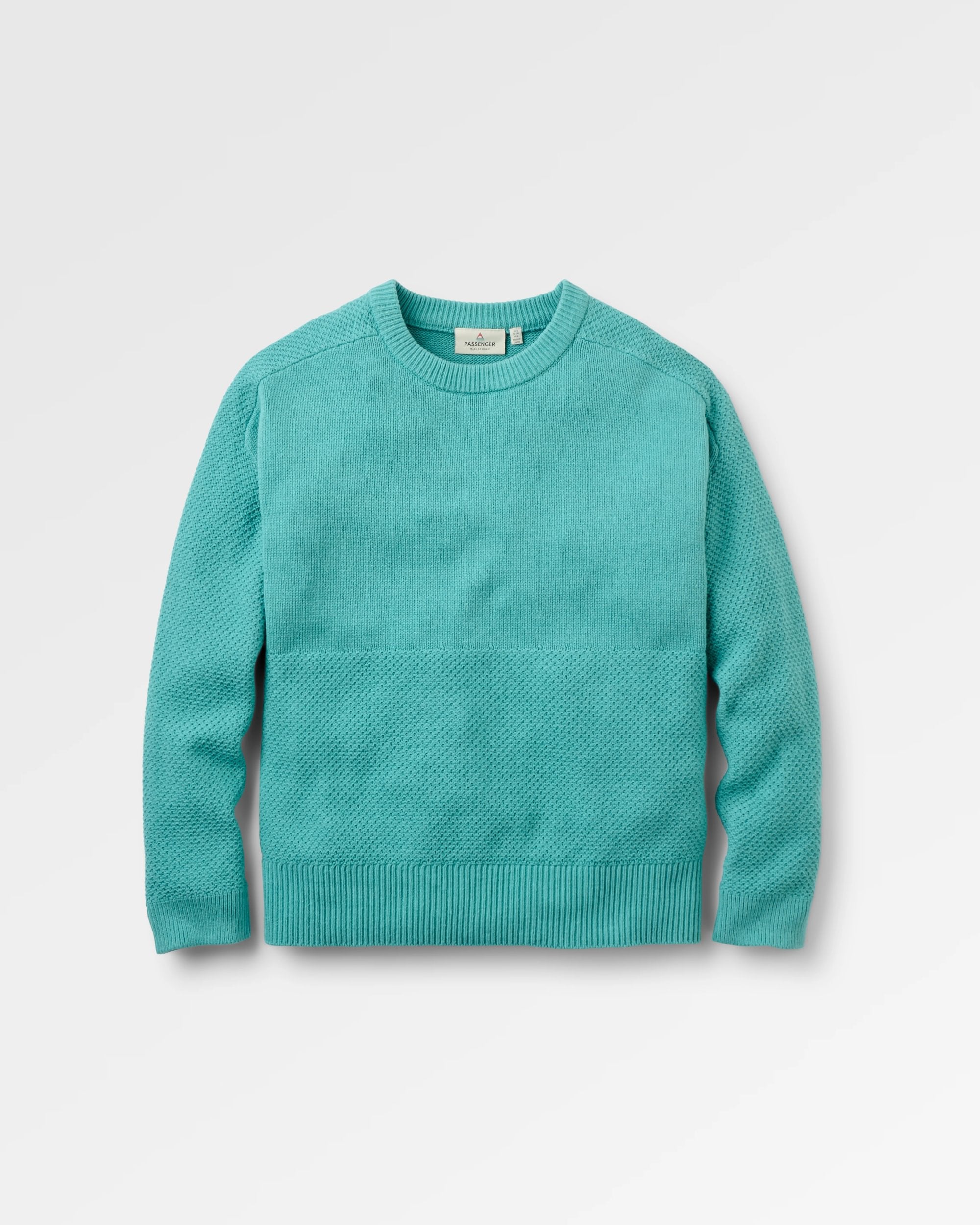 Cove Knitted Jumper - Pacific Green - Flatlay