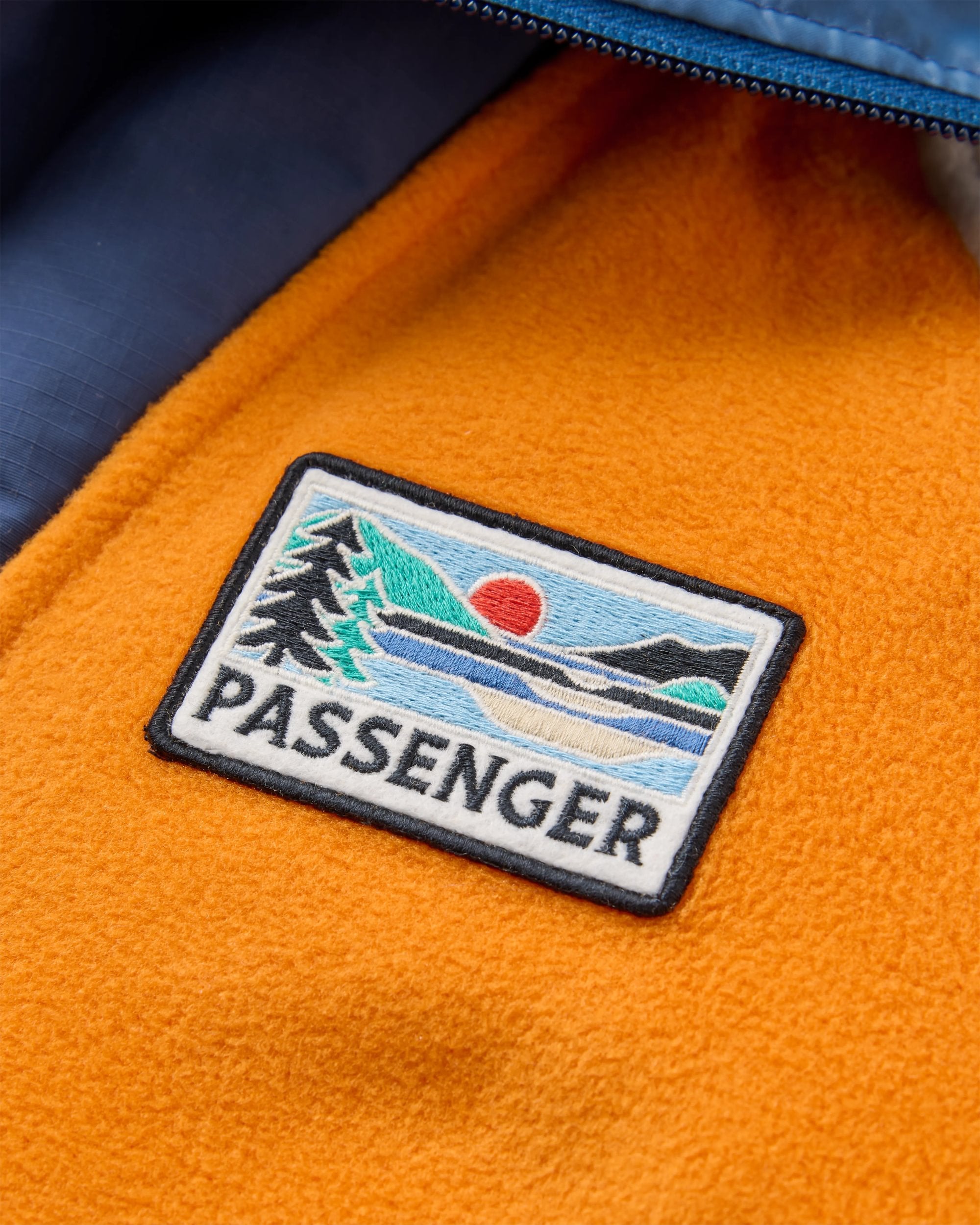 Alexander Hooded Polartec® Fleece - Sunrise Orange - Flatlay