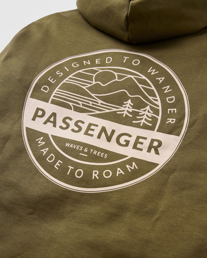 Odyssey Organic Cotton Hoodie - Dark Olive - Flatlay