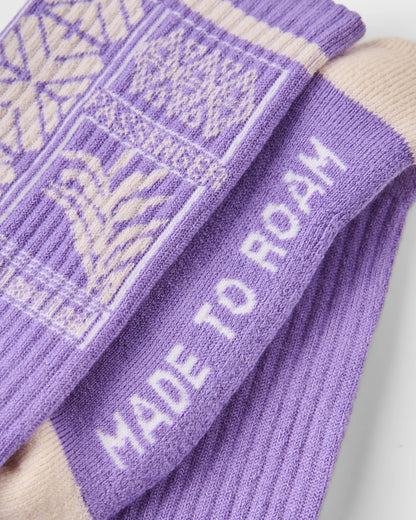Thuring Merino Socks - Purple Haze - Flatlay