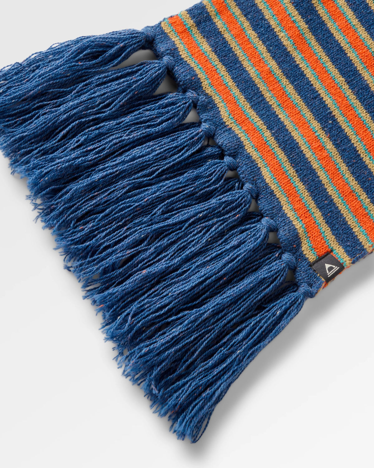 Goldglow Knit Scarf - Dark Denim - Flatlay