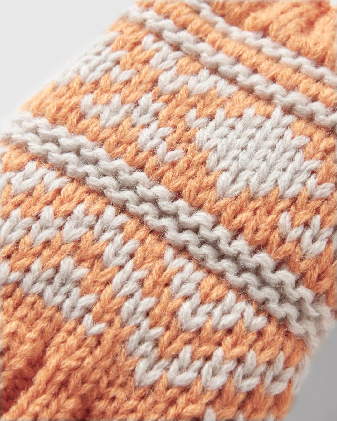 Lily Recycled Fleece Lined Fingerless Mittens - Apricot - Flatlay