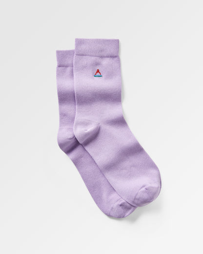 Organic Crew Socks - Dusty Lilac