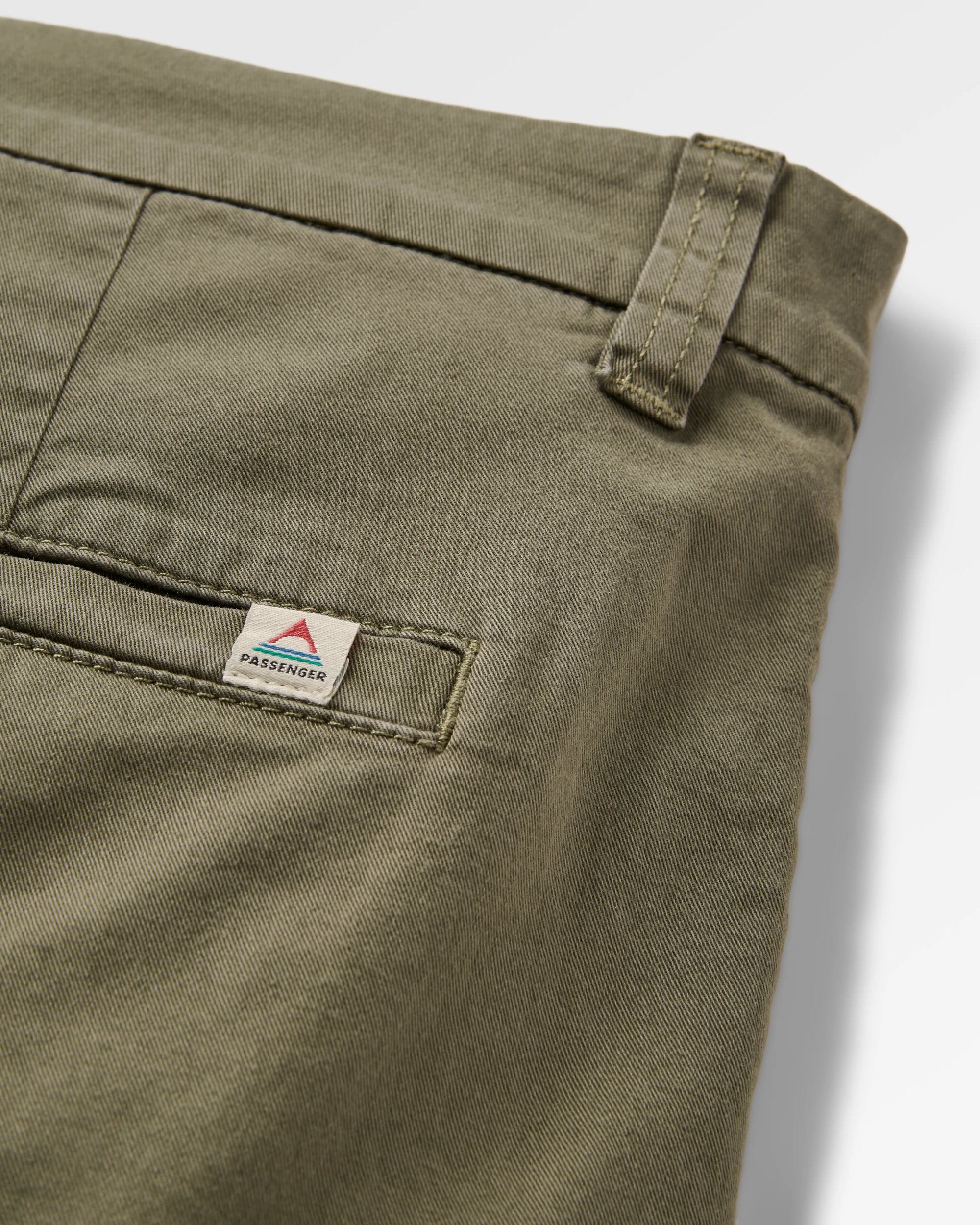 365 Organic Cotton Shorts 2.0 - Dusty Olive - Flatlay