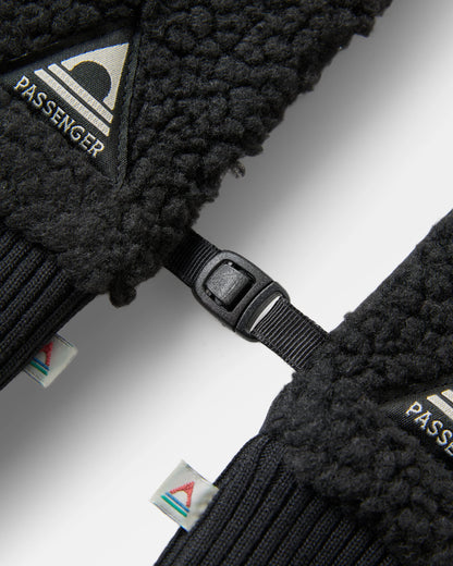 Snowfall Sherpa Gloves - Black - Flatlay