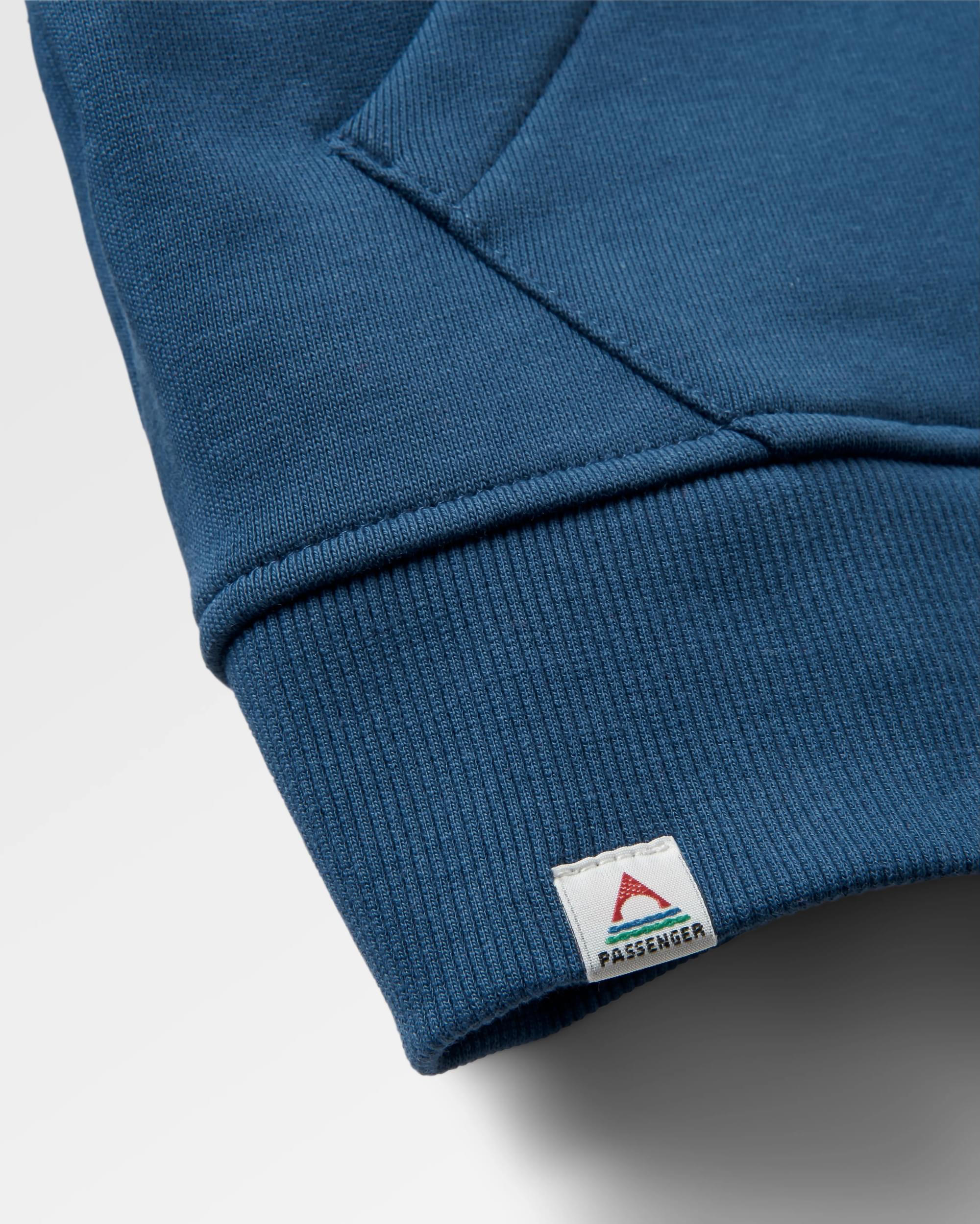 Yuca Organic Cotton Hoodie - Dark Denim - Flatlay