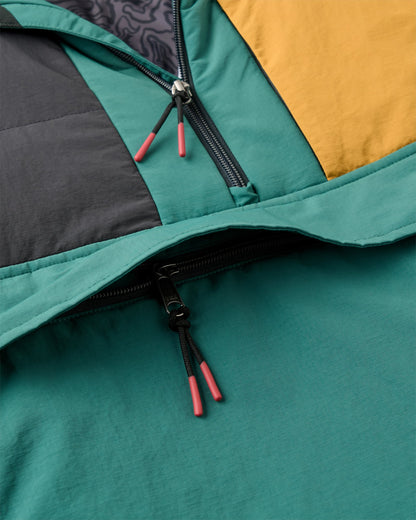 Oceanic Insulated Anorak - Faded Black/Deep Ocean - Flatlay
