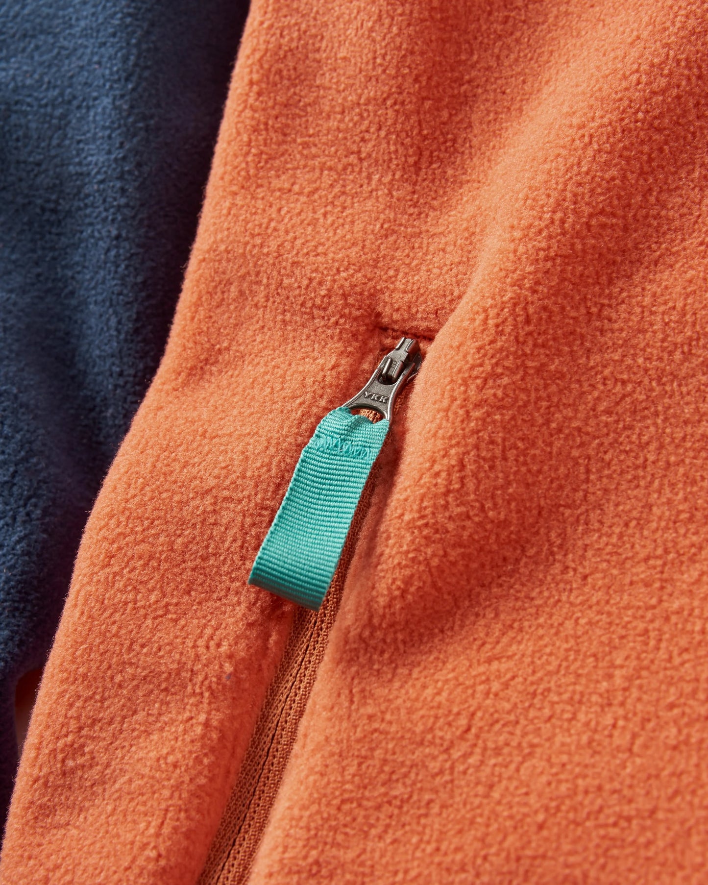 Ridge 2.0 Full Zip Recycled Polar Fleece - Rich Navy/ Burnt Orange